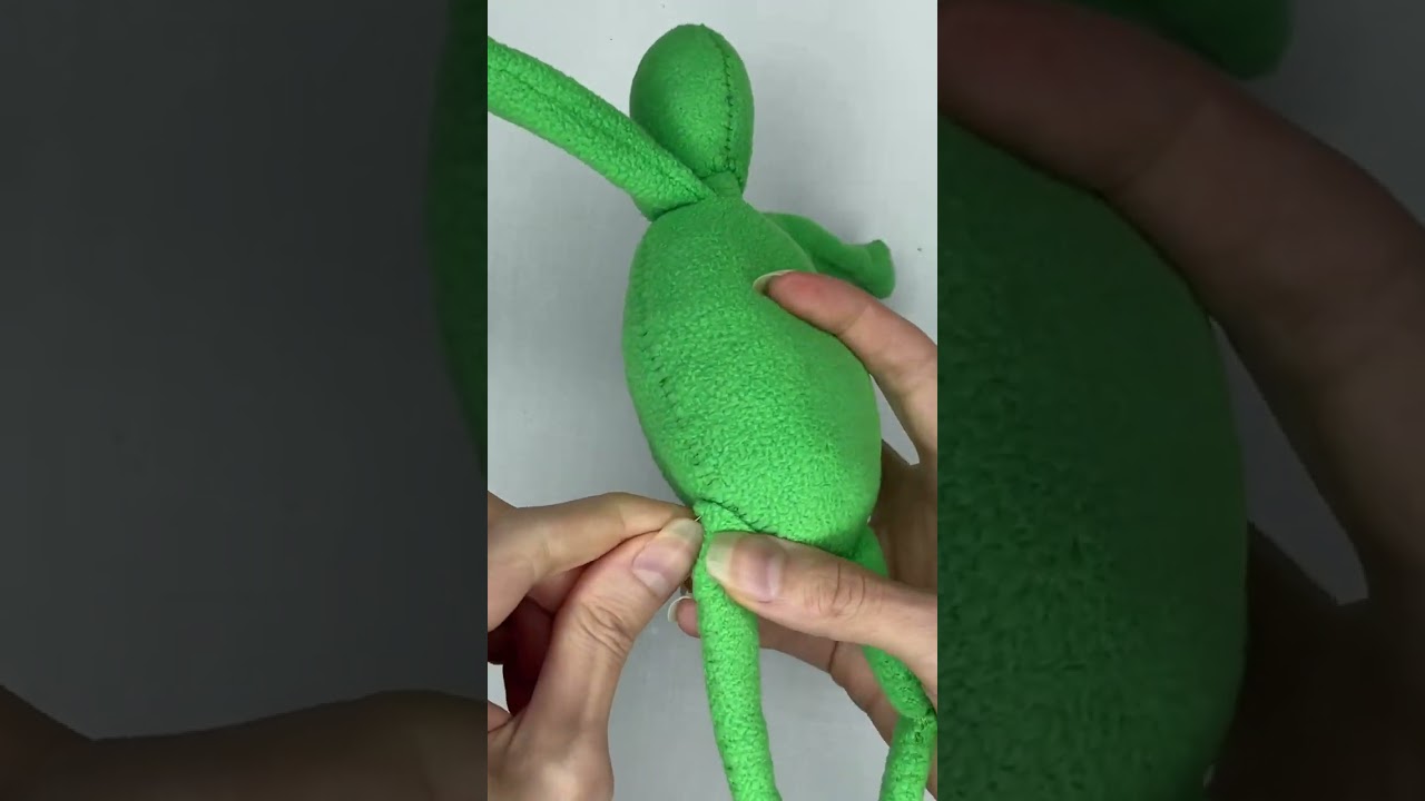 Today my daughter and I decided to make a stuffed animal. Kermit the frog is very funny!