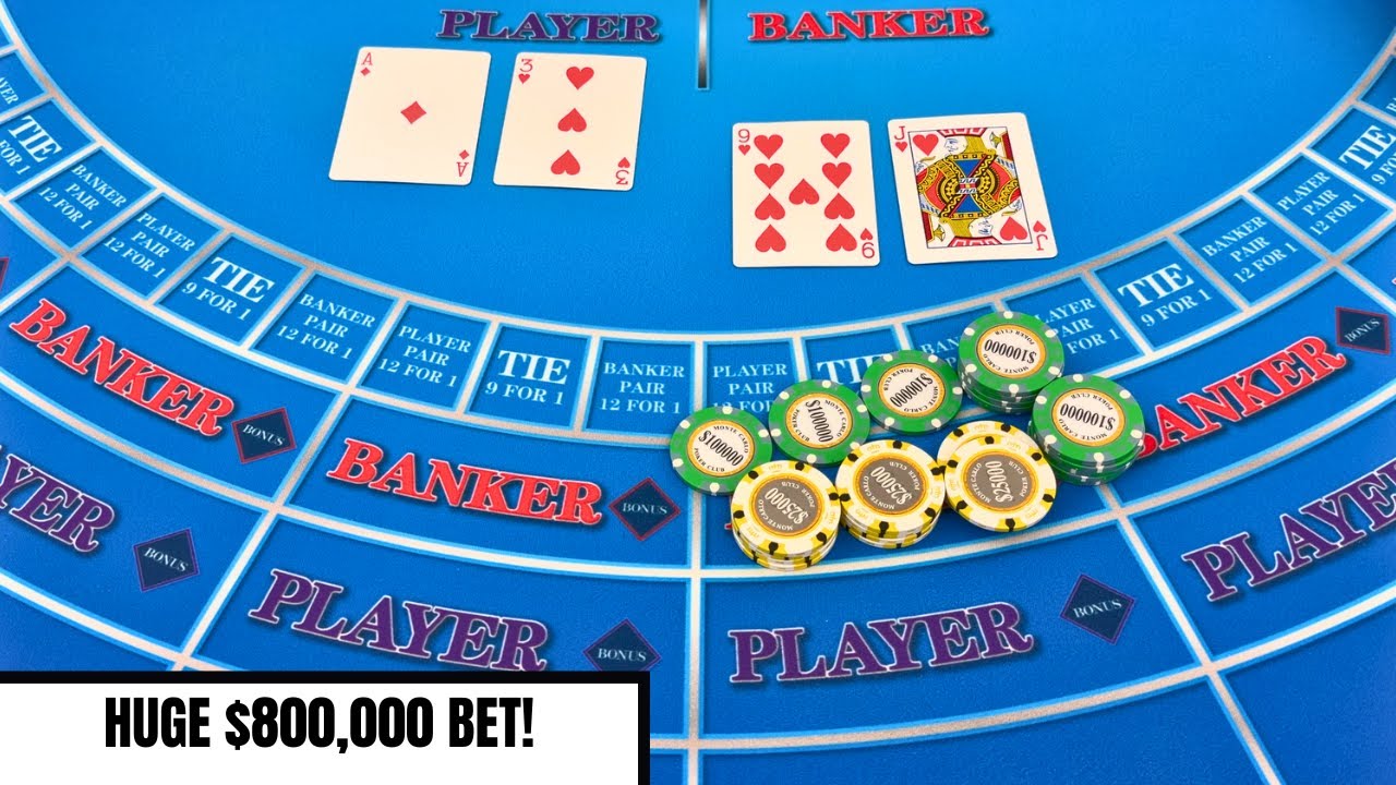 СДЕЛАЙТЕ КРУПНЕЙШУЮ СТАВКУ В БАККАРА 800 000 ДОЛЛАРОВ В ЗАХВАТЫВАЮЩЕМ ВЫИГРЫШЕ В КАЗИНО С ВЫСОКИМ...