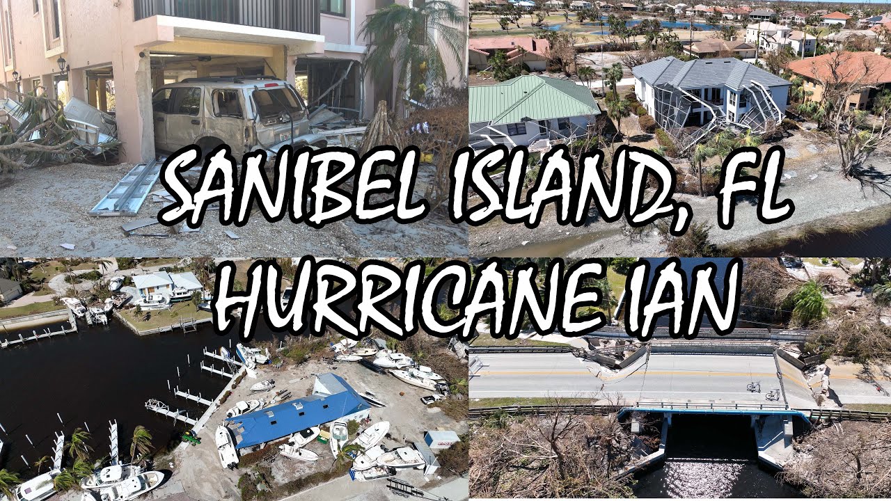 Sanibel Island, Florida Hurricane Ian Aftermath of Destruction-4K Drone and Ground Footage-10/1/2022