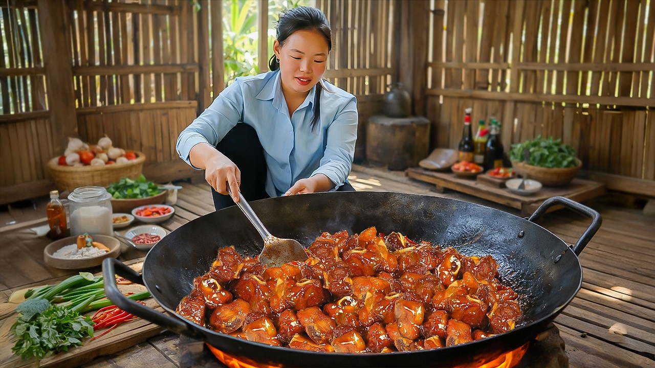Sweet and Sour Ribs Dinner after Bountiful Gourd Harvest | Cooking and Harvesting | Simple Life