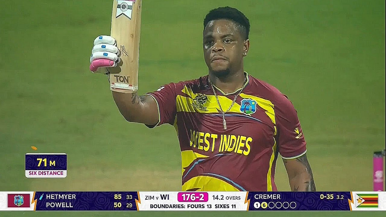Shimron Hetmyer batting highlights 85*(17) ball 6,6,6,6,6,6 highlights | WI vs ZIM T20 WC 2026