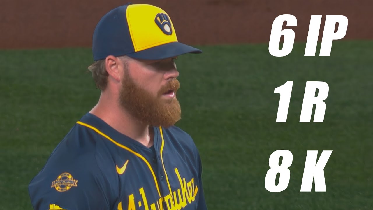 Brandon Woodruff Strikes Out 8 over 6 Strong Innings in His First Start Since 2023!