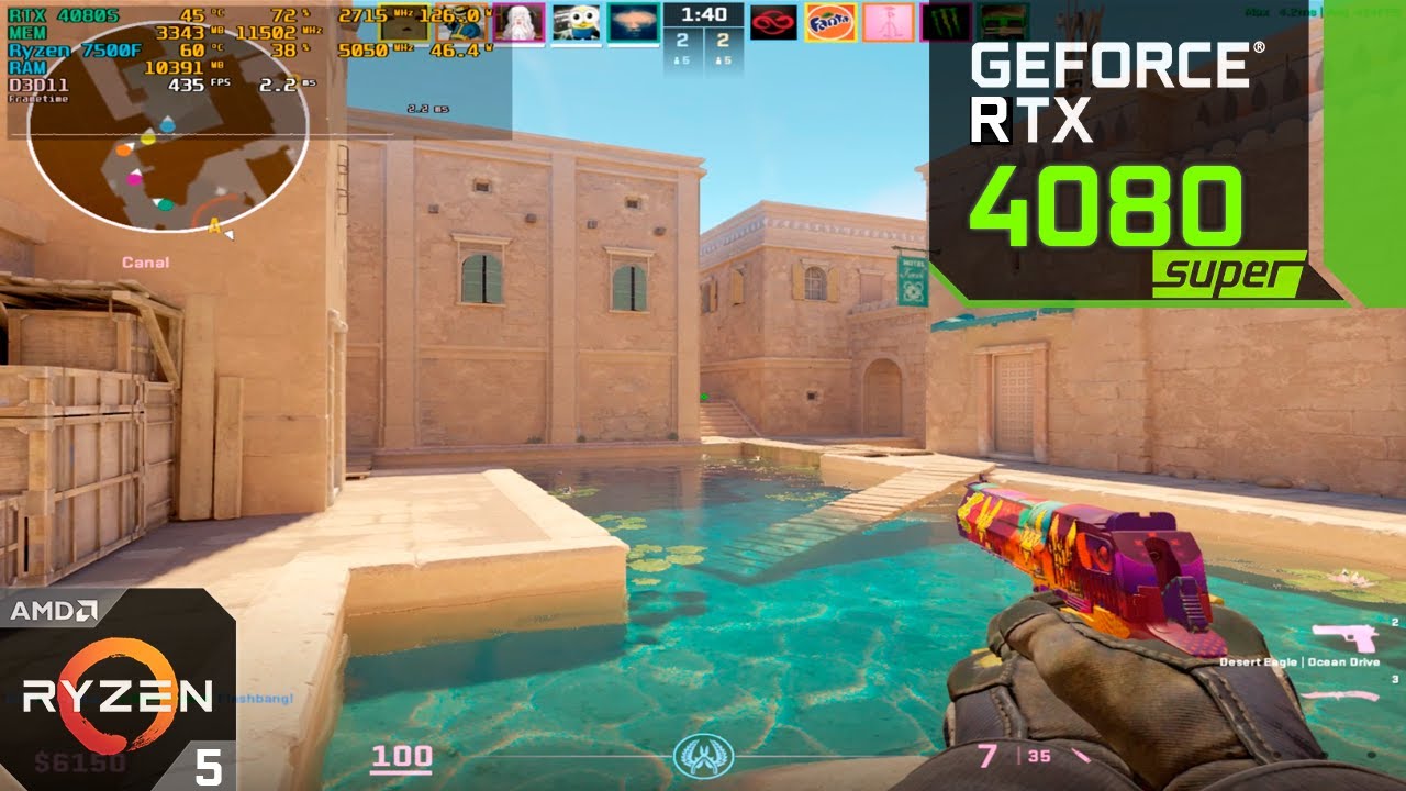 CS2 : RTX 4080 SUPER + Ryzen 7500F : FACEIT