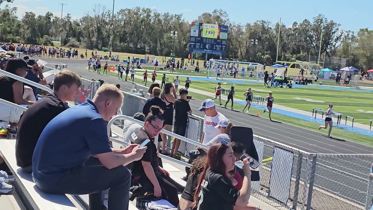 Girls 800m run heat #1 at Newsome Invitational on February 21, 2026.