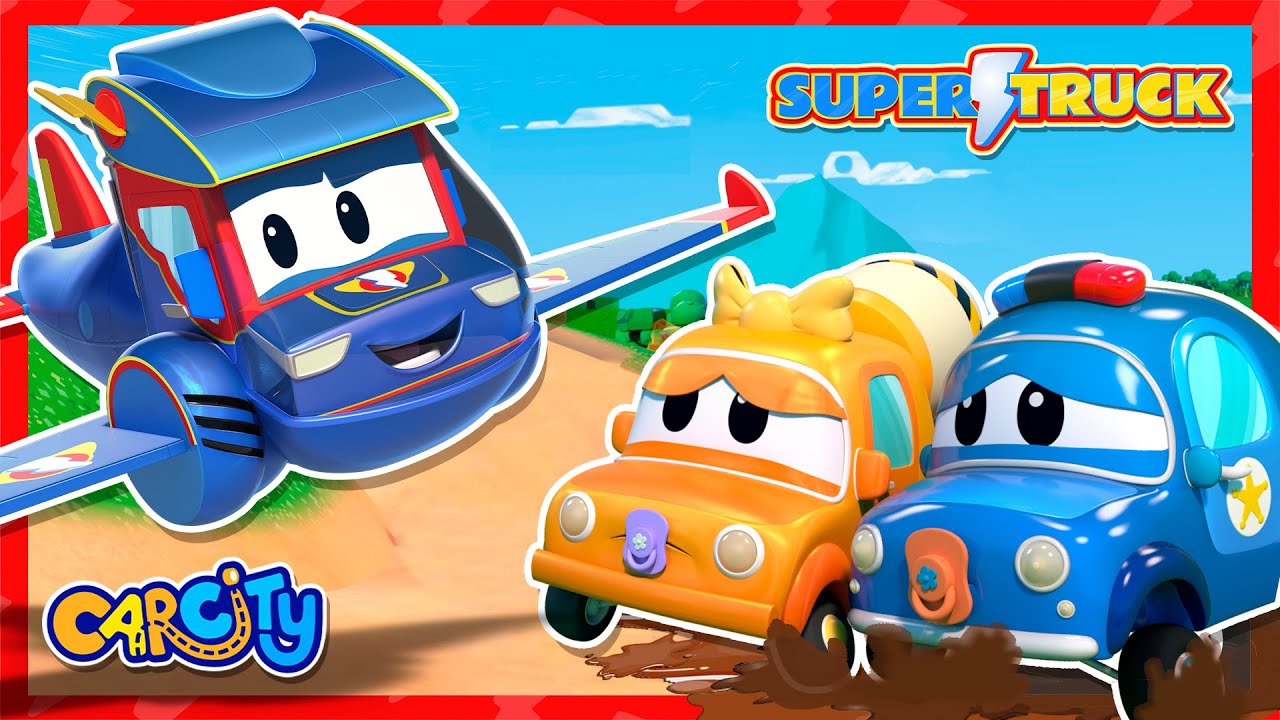 Stuck In The Mud | Super Truck 🚨 | Compilation | Rescue Team 💨| Cartoons for Kids