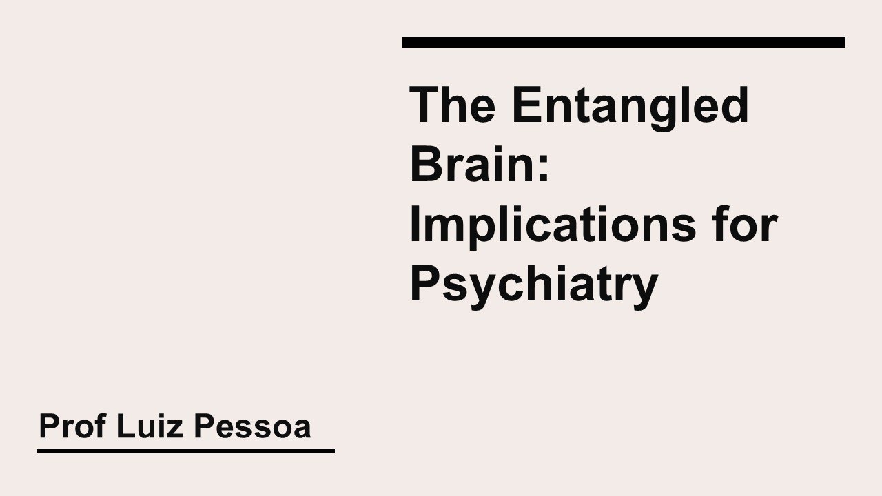 Prof Luiz Pessoa - The Entangled Brain