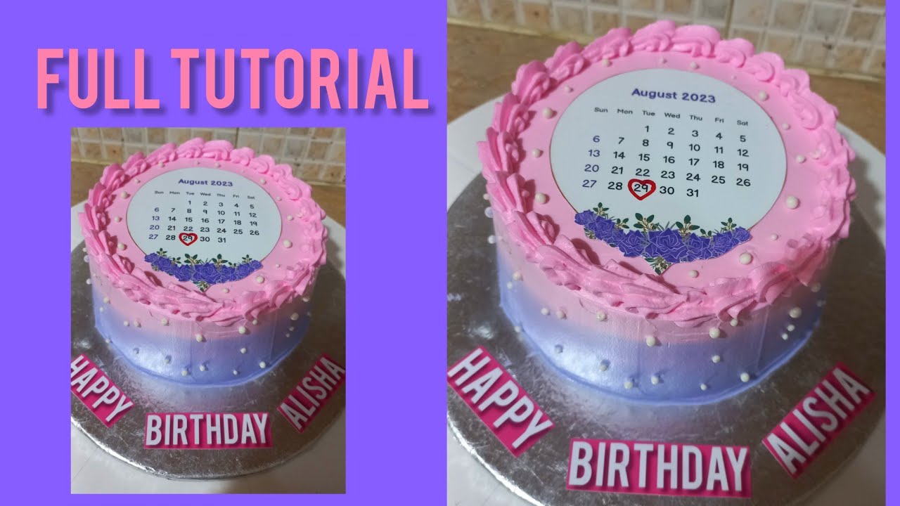 calendar cake design /birthday calendar cake / vintage cake  / trending calendar cake/ fire cake 