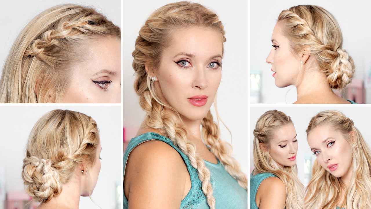 Coiffures faciles pour la RENTREE SCOLAIRE, tous les jours ★ Tresses cheveux mi long