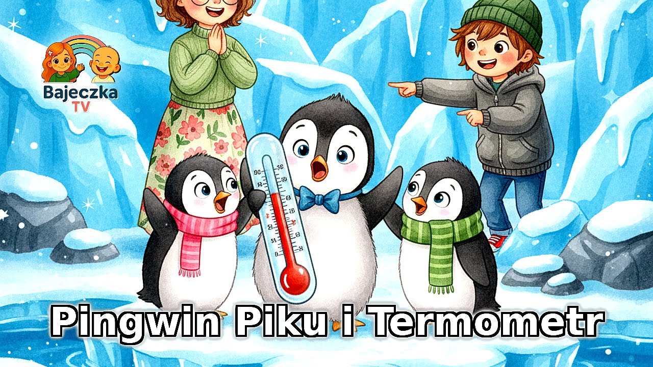 Pingwin Piku i Termometr ❄️🌡️ | Bajeczka TV - Dzień Wiedzy o Pingwinach