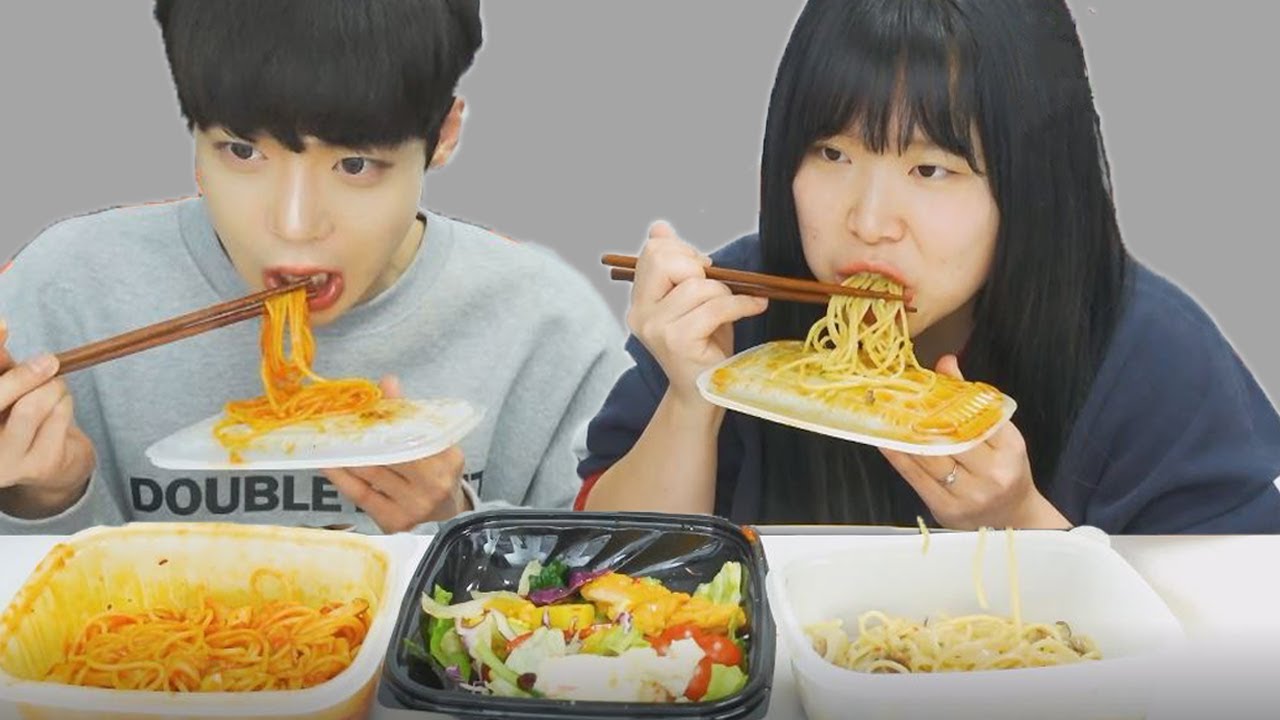 [왕쥬X강혁민] 베이컨 토마토 파스타, 차돌박이 알리오올리오, 케이준 샐러드 먹방!! ( ※옛날얘기 주의※)