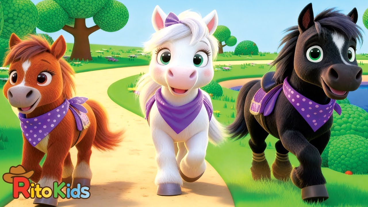 Os Tr&ecirc;s Cavalinhos do Rito! 🐴✨ M&uacute;sica Infantil Divertida