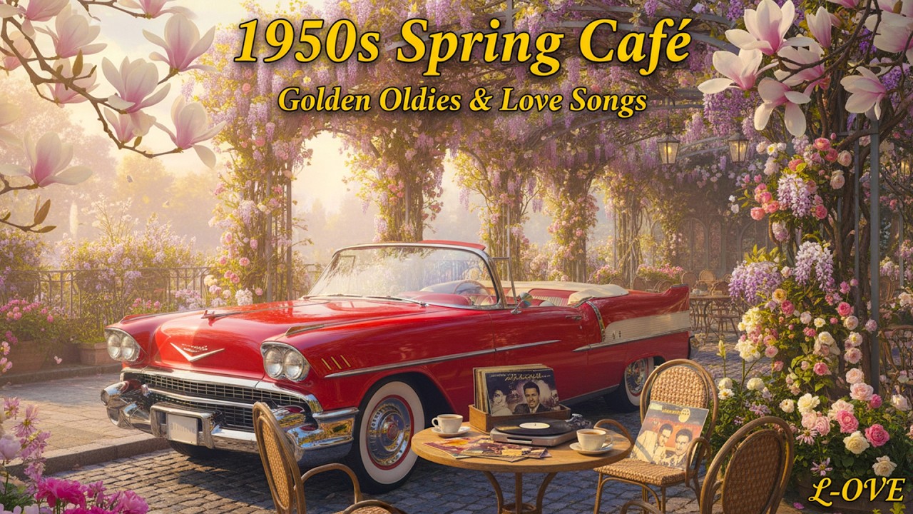 🌸 1950s Spring Caf&eacute;: Golden Oldies & Love Songs | Sinatra, Elvis, Paul Anka, Carpenters, Tom Jones