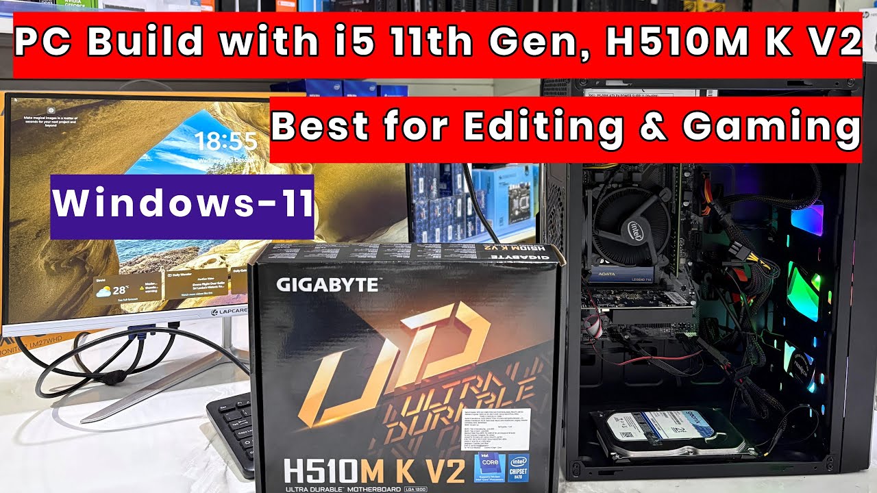 Best Budget Editing & Gaming PC Build | i5 11th Gen + H510M K V2 | Windows 11 Ready 💻Full Guide 2025