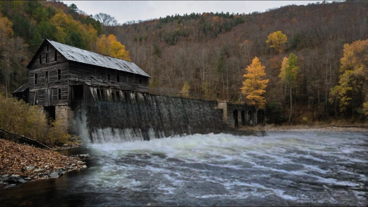 Sleep Peacefully With Flowing River At Abandoned River Mill | for Deep Sleep & Total Relaxation