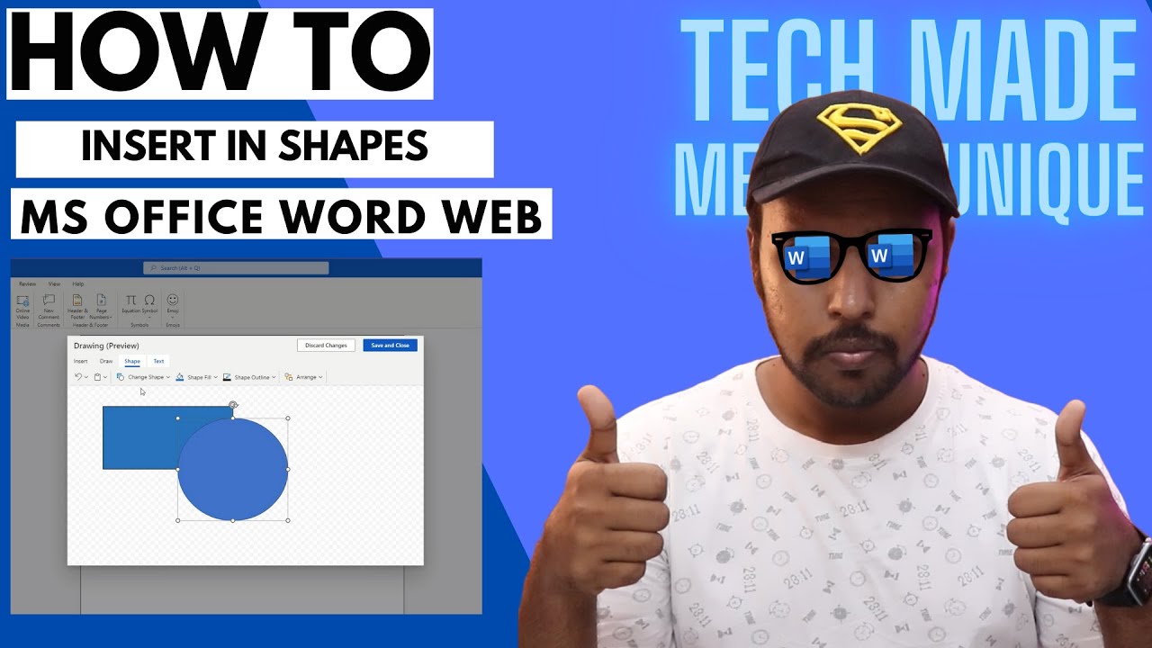 How to insert in Shapes ms office word web | microsoft word web tutorial