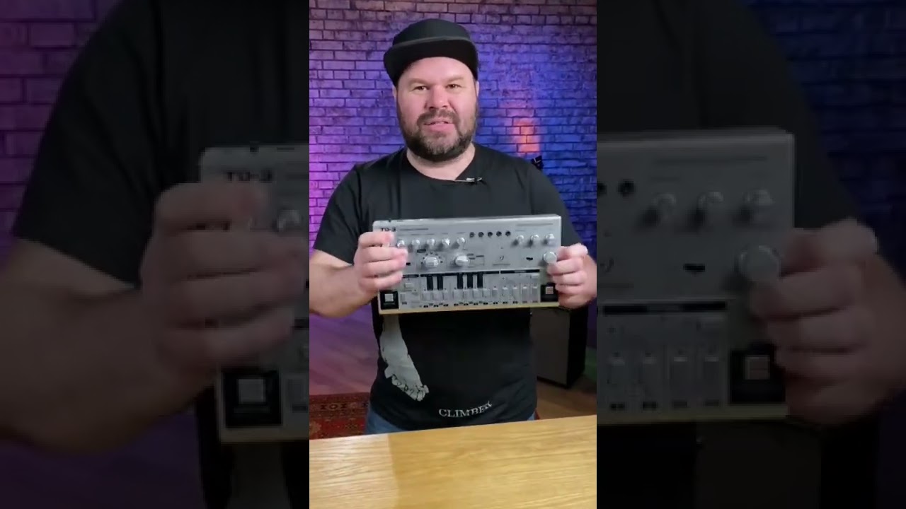 Behringer td3-один из самых хорошо звучащих клонов легендарной кислотной машины Roland tb303#shorts