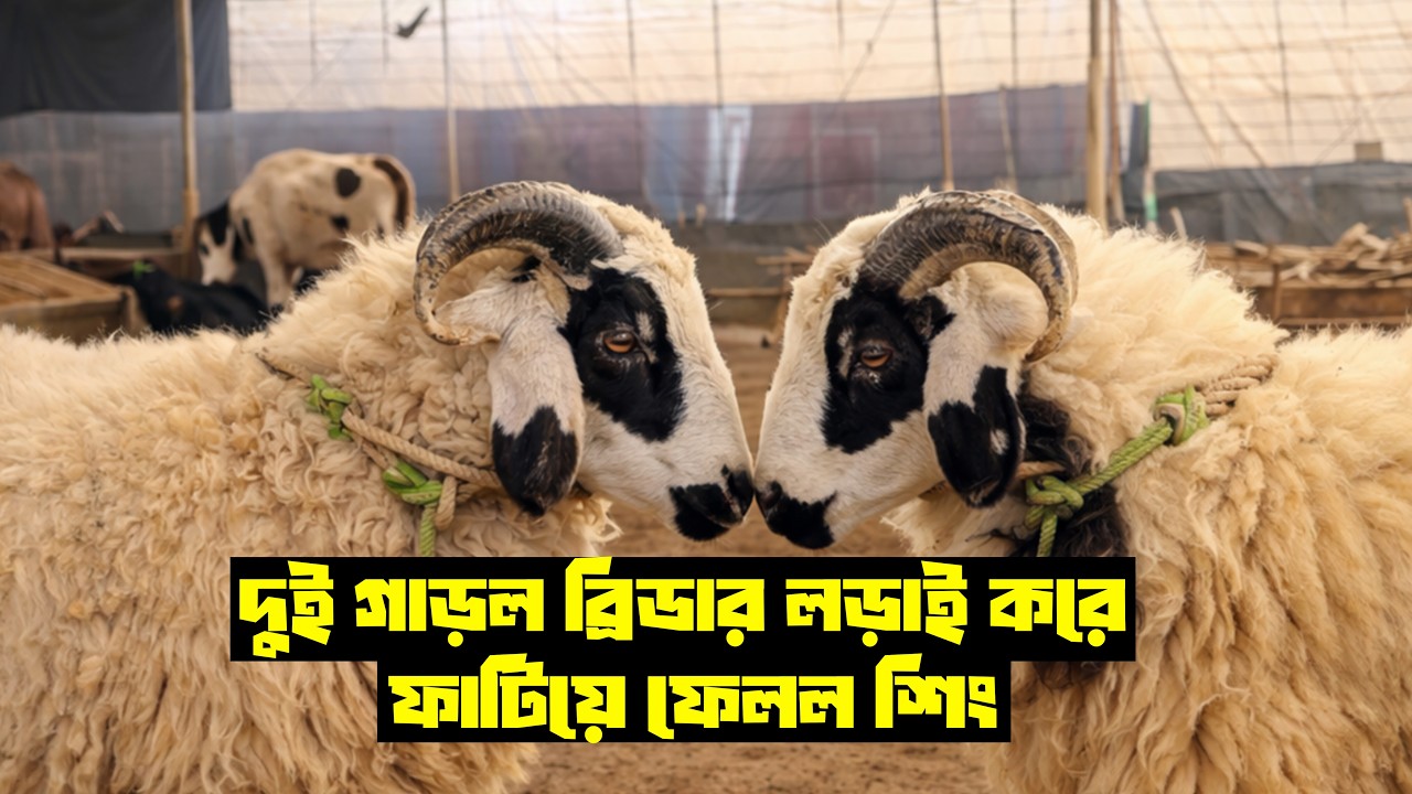 দুই গাড়ল ব্রিডার লড়াই করে ফাটিয়ে ফেলল শিং😲