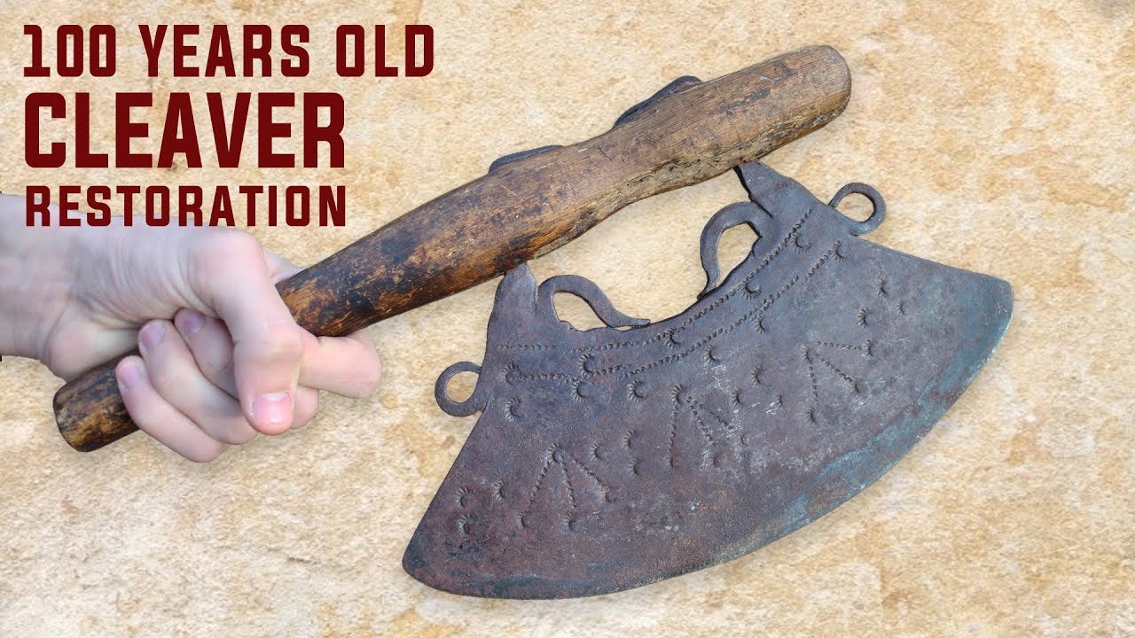 Real Antique Rusty Cleaver Restoration