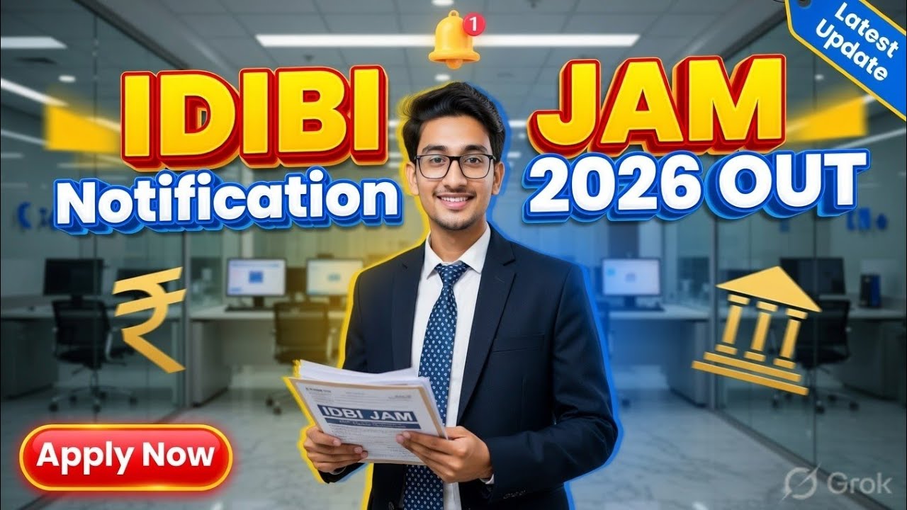 📢 IDBI JAM Notification 2026 Out | Junior Assistant Manager Recruitment| Apply Online | Full Details