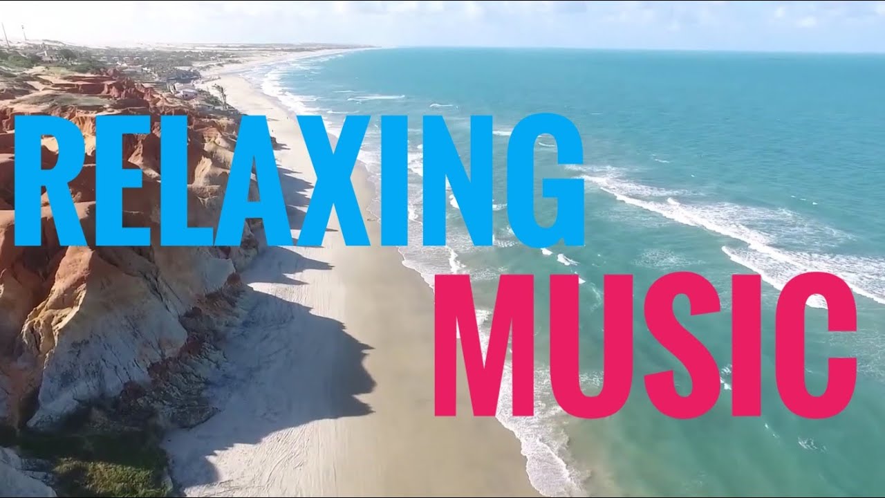 Relaxing music with aerial beach view - can make you feel relax and happy with beautiful beaches.