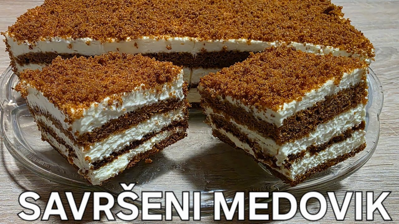  🌙MEDOVIK (MEDENA) 🍯 TORTA KAO IZ SLASTIČARNICE -MOJA PROVJETENA VERZIJA