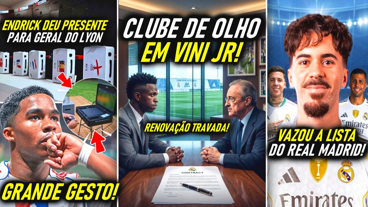 VINI JR PODE CHEGAR? - GRANDE GESTO de ENDRICK! - O NOVO MEIO do REAL! - MERCADO da BOLA!