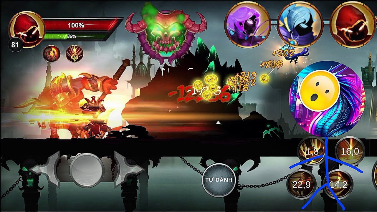 Stickman Legends: Complete all the levels on the first map in Hell Mode. (Part 2) | LDSB Dragon