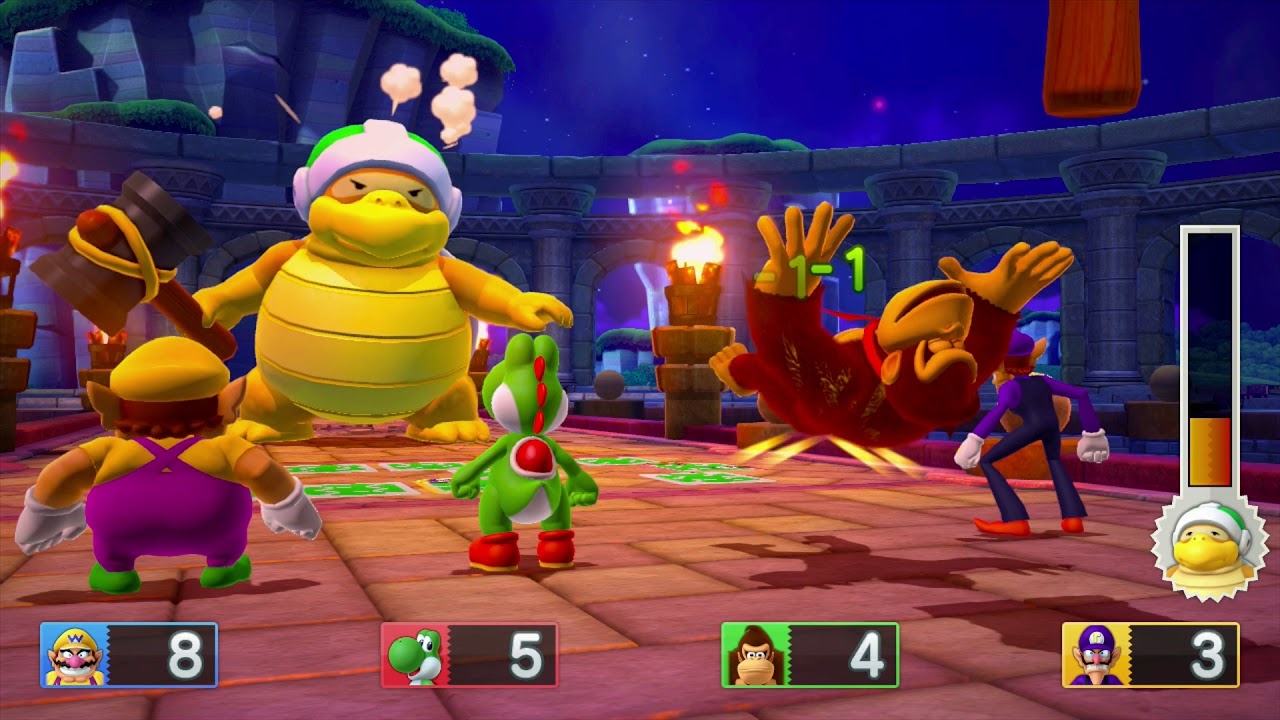 Mario Party 10 minigame: Mega Sledge Bro's Card Chaos 60fps