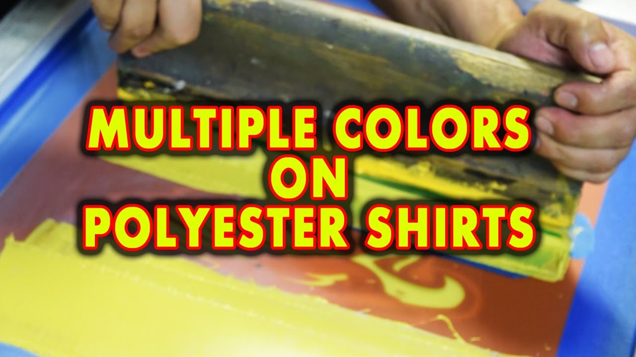 Printing Polyester Tee Shirts with Multiple Colors