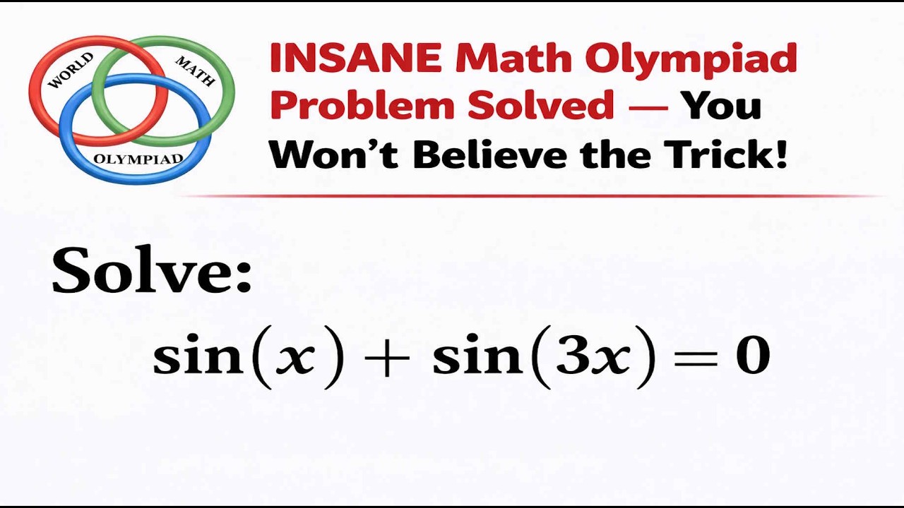 INSANE Math Olympiad Problem Solved — You Won’t Believe the Trick!