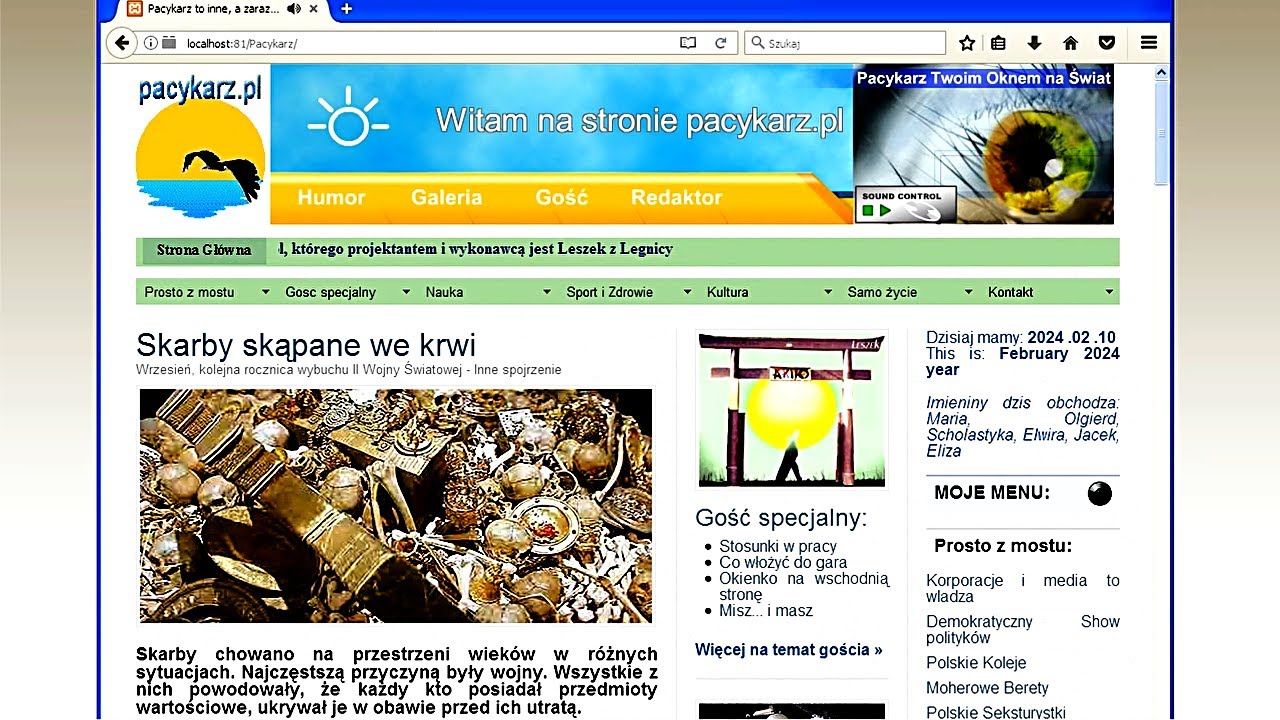Moja witryna internetowa - Retrospekcja „pacykarz.pl”