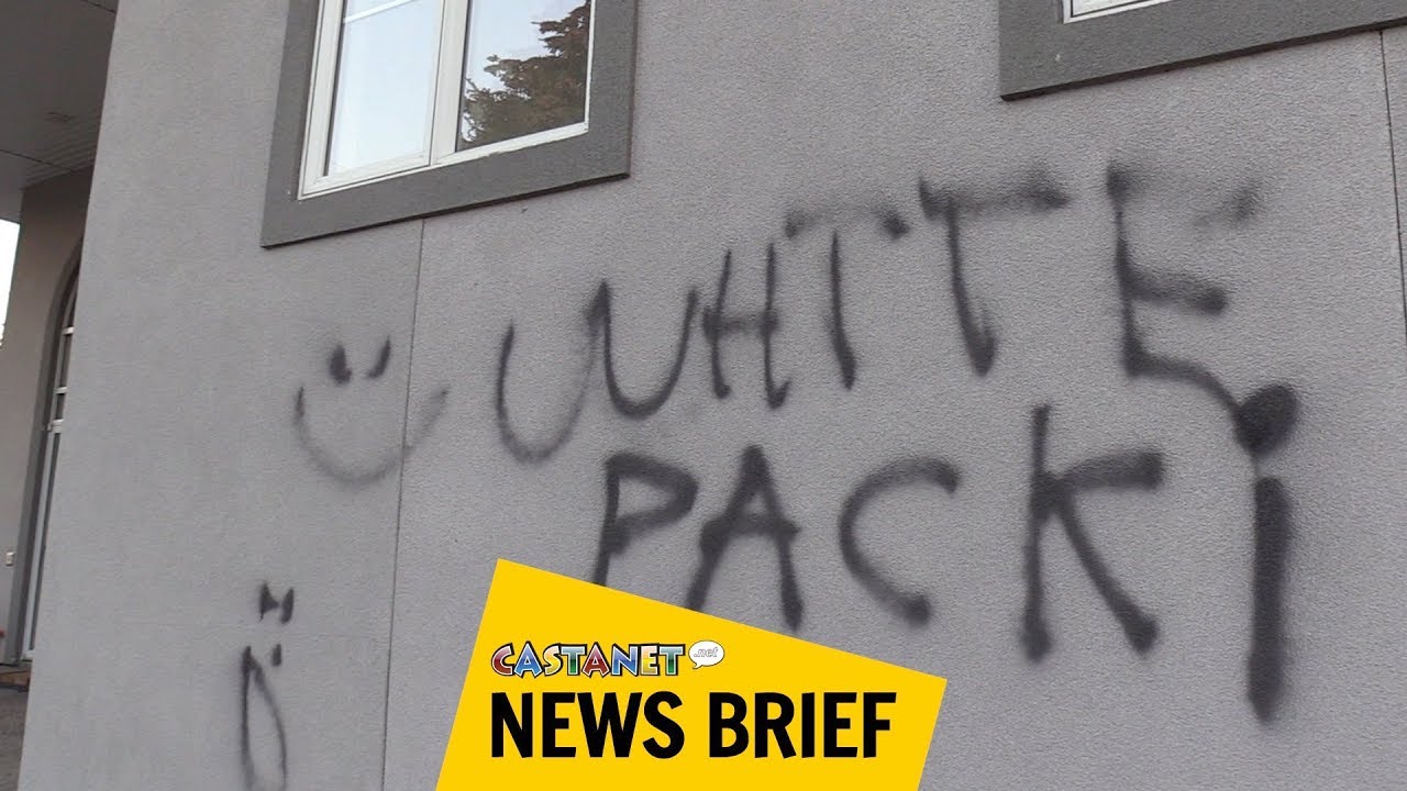 Temple vandalized with racist graffiti