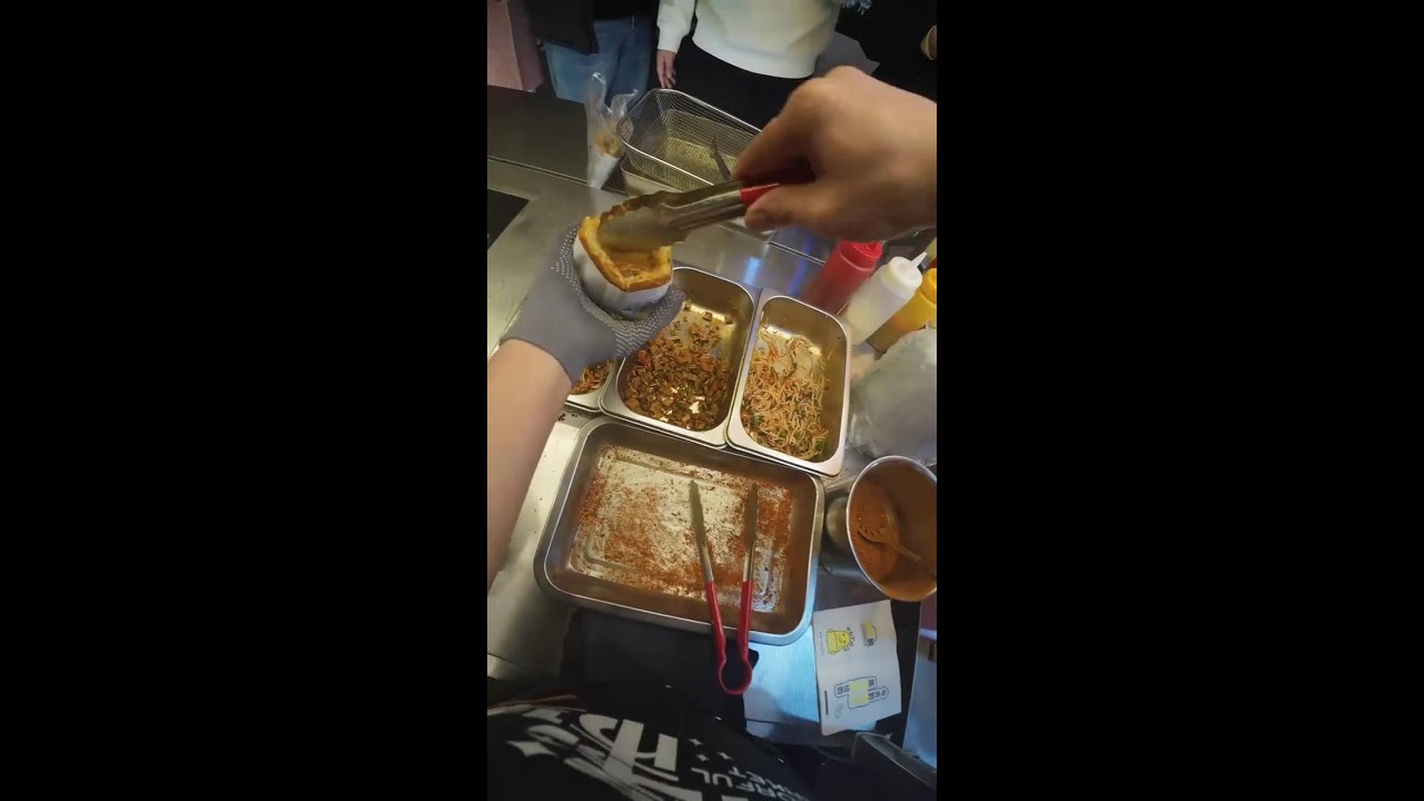 Raw POV | Frying & Slicing Potato Pancakes | Street Food in Action