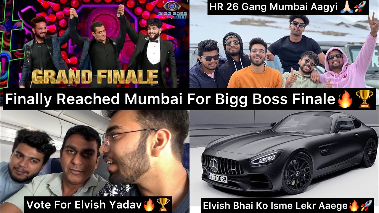 Finally Elvish Bhai Or Trophy Ko Lene Mumbai Pochgye❤️🔥 || Bigg Boss Finale ❤️✌🏻