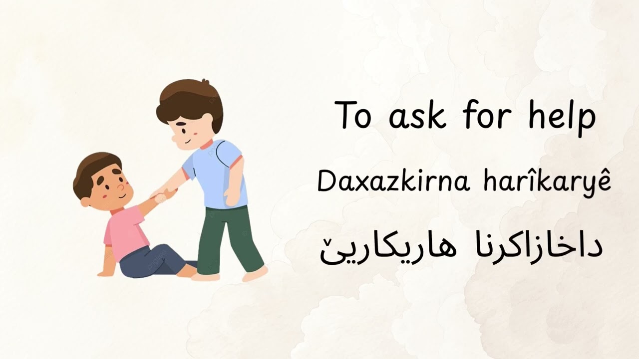 Learn Kurdish Behdini (0044-47)  enter,exit, now, Later, soon, week, next week, last week,locations