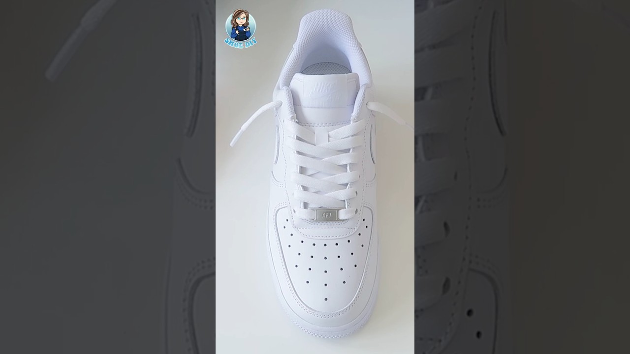 Как свободно зашнуровать кроссовки Nike Air Force 1 #nike #кроссовки #обувьсвоимируками