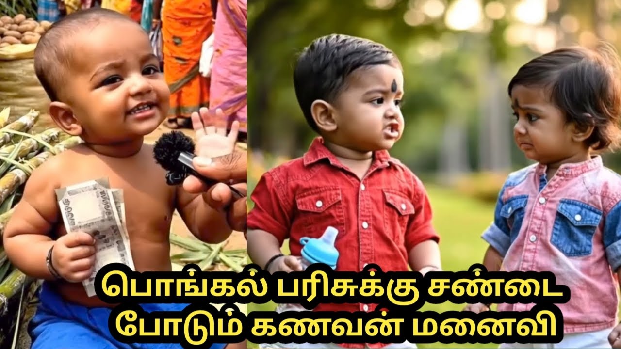 பொங்கல் பரிசுகள் சண்டை போடும் கணவன் மனைவி 😜 3000 Pongal Parisu / Ai Baby Comedy Tamil 2026 #shorts. 