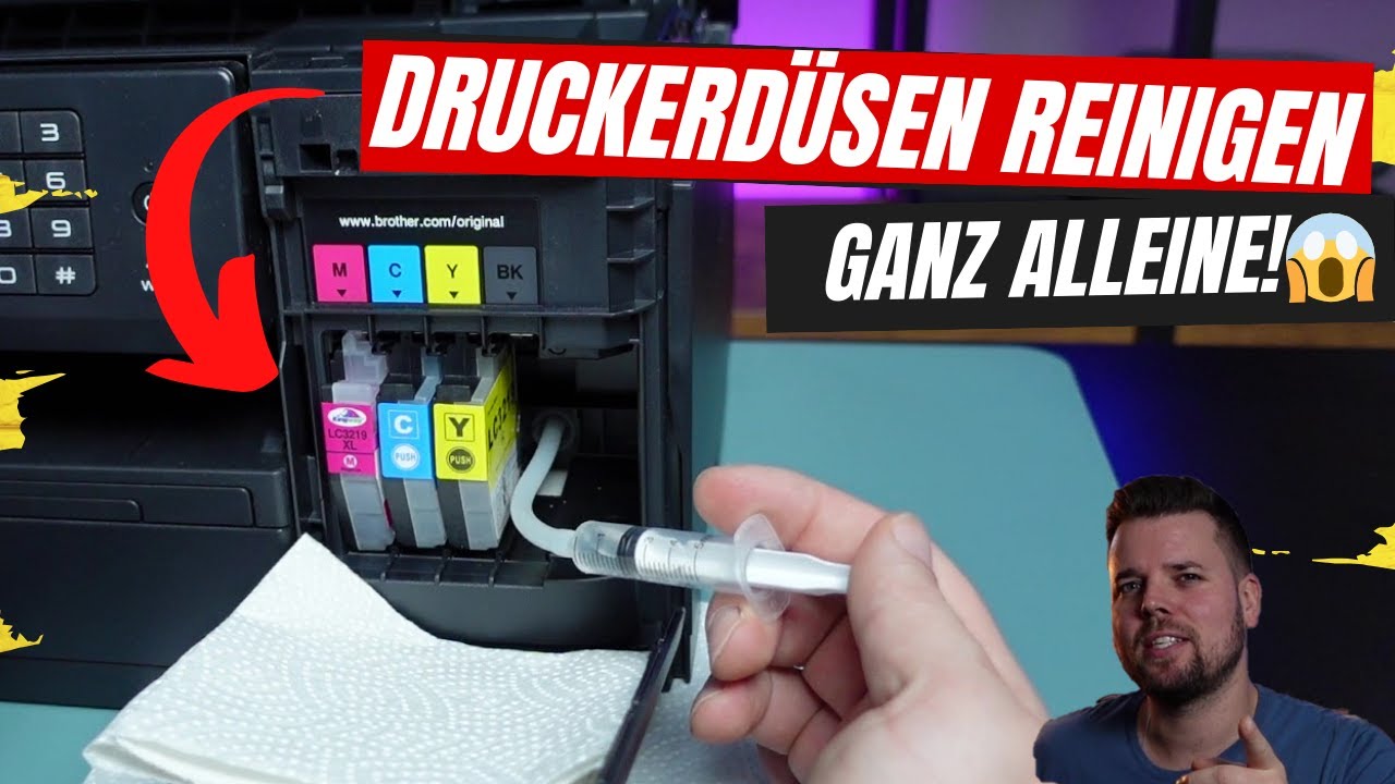 Drucker Druckkopfdüsen selber reinigen | Verstopfung Farbdüsen lösen | Selber reinigen