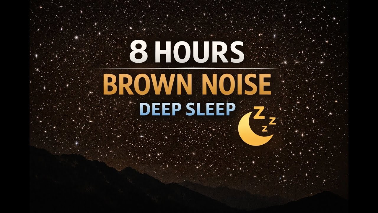 8 Hours Brown Noise for Deep Sleep 💤 | Black Screen | Focus & Anxiety Relief