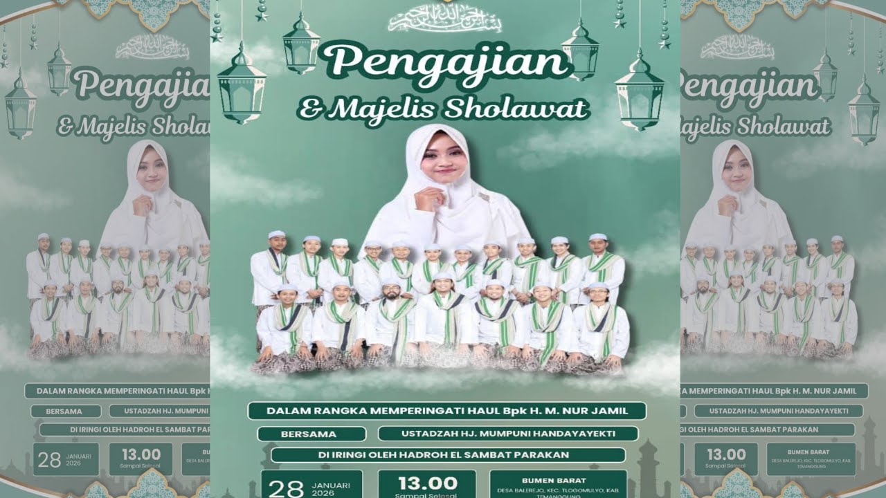 LIVE PENGAJIAN USTADZAH HJ MUMPUNI HANDAYAYEKTI LIVE BUMEN BARAT BALEREJO TLOGOMULYO TEMANGGUNG