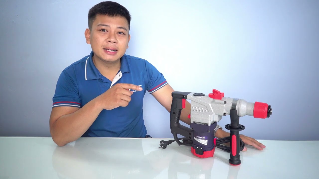 Máy khoan đục (14ly) HD019 - MAKUTE , công suất 1100W, khoan xoay - bê tông - đục, CÔNG NGHIỆP khoẻ