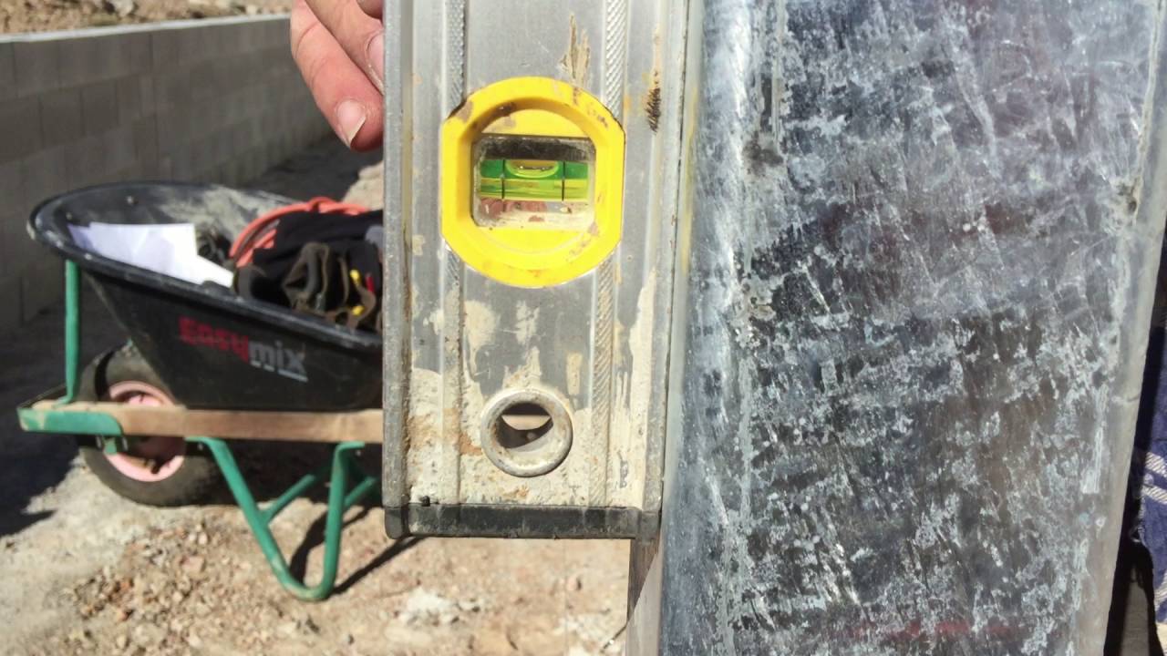 How to set steel posts in concrete part 2, here In Brisbane, Queensland.