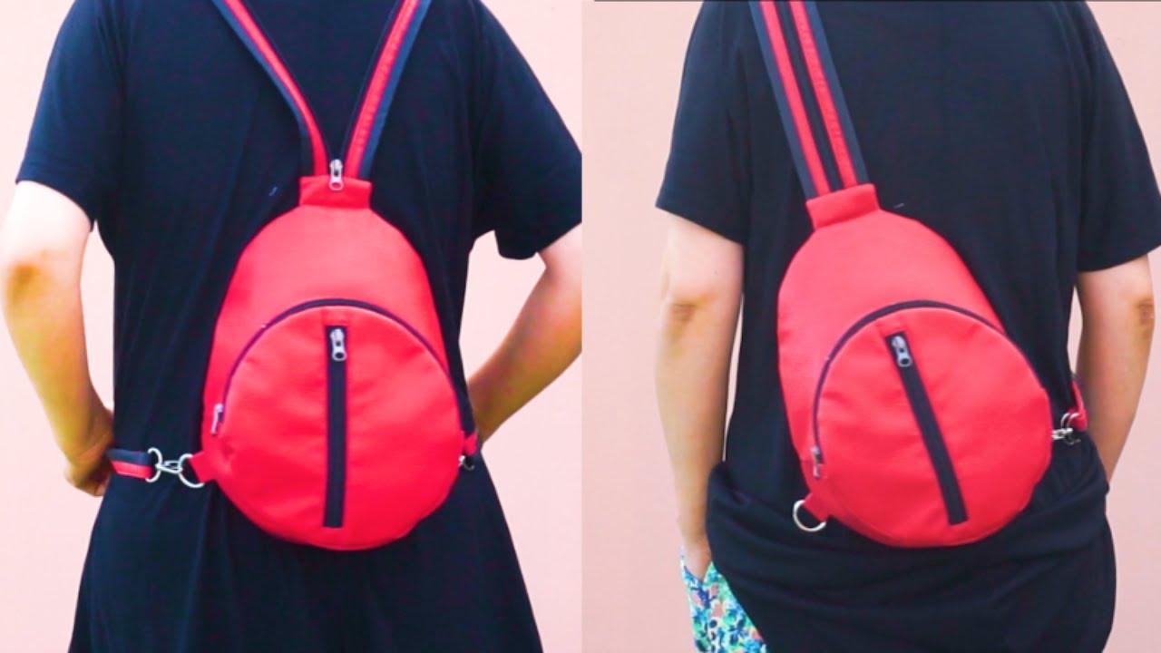 DIY  TWO WAY BAG / 누구나 쉽게 백팩만들기 / 슬링백만들기/숄더백만들기ㅣ패턴그리는방법 [김씨네 재봉틀]
