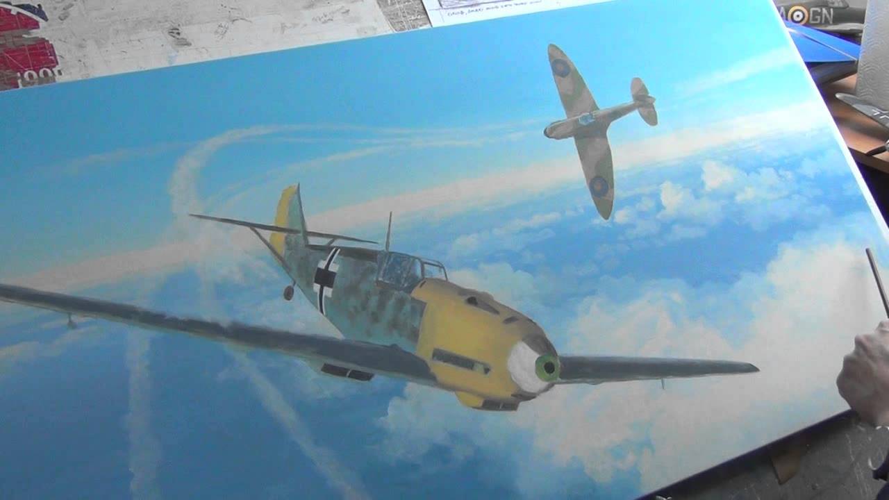 Aviation Art - Messerschmitts into Battle Part One