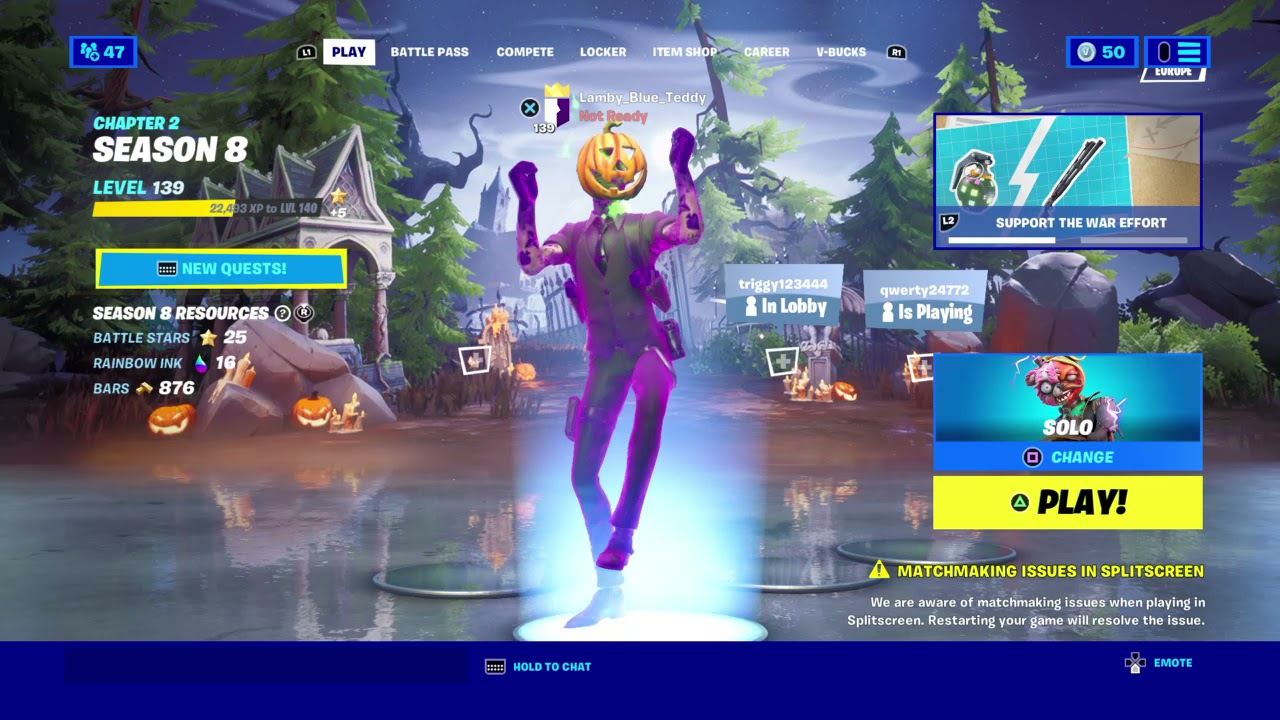 Shadow Midas with emotes in lobby fortnite