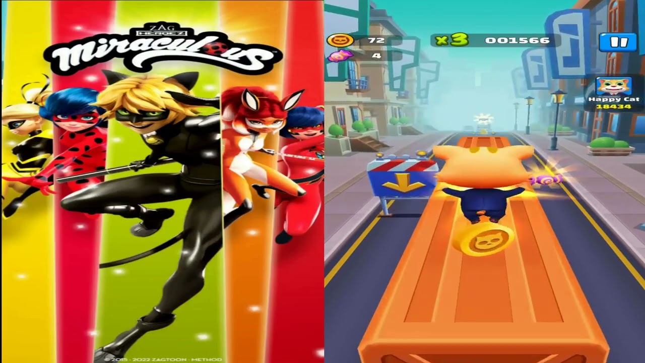 Miraculous Ladybug Cat Noi vs Cat Runner Decorate Home