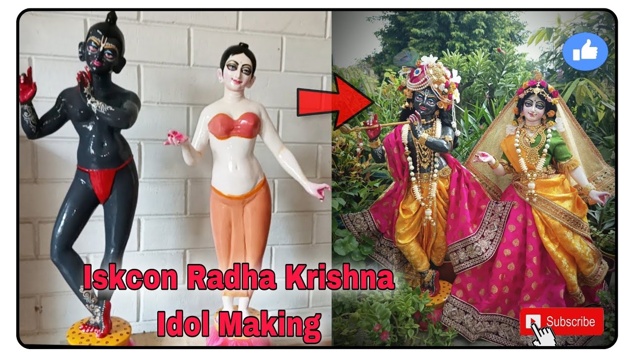 Radha Krishna Murti making /রাধাকৃষ্ণ মূর্তি/ iskcon style / राधा कृष्ण मूर्ति बनाना /#radhakrishna