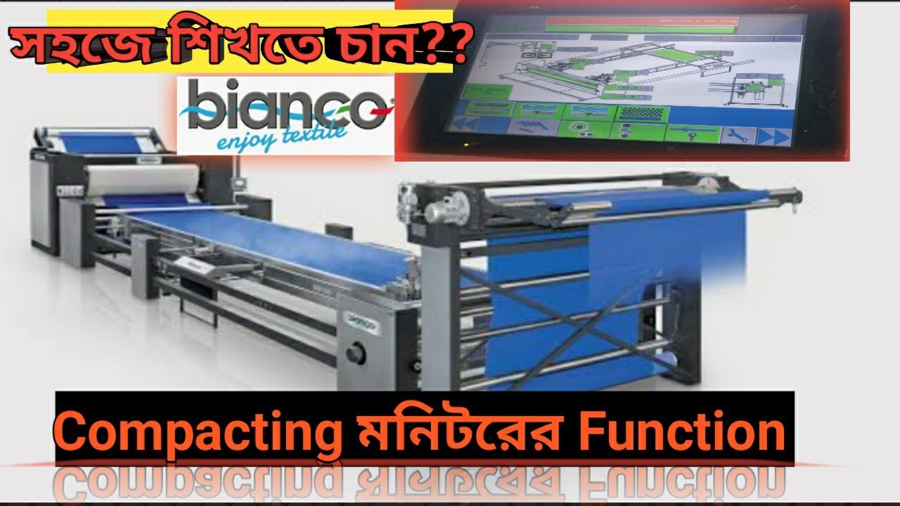 Compacting Bianco Monitor, Faction of Compaction machine // Textile Compactor