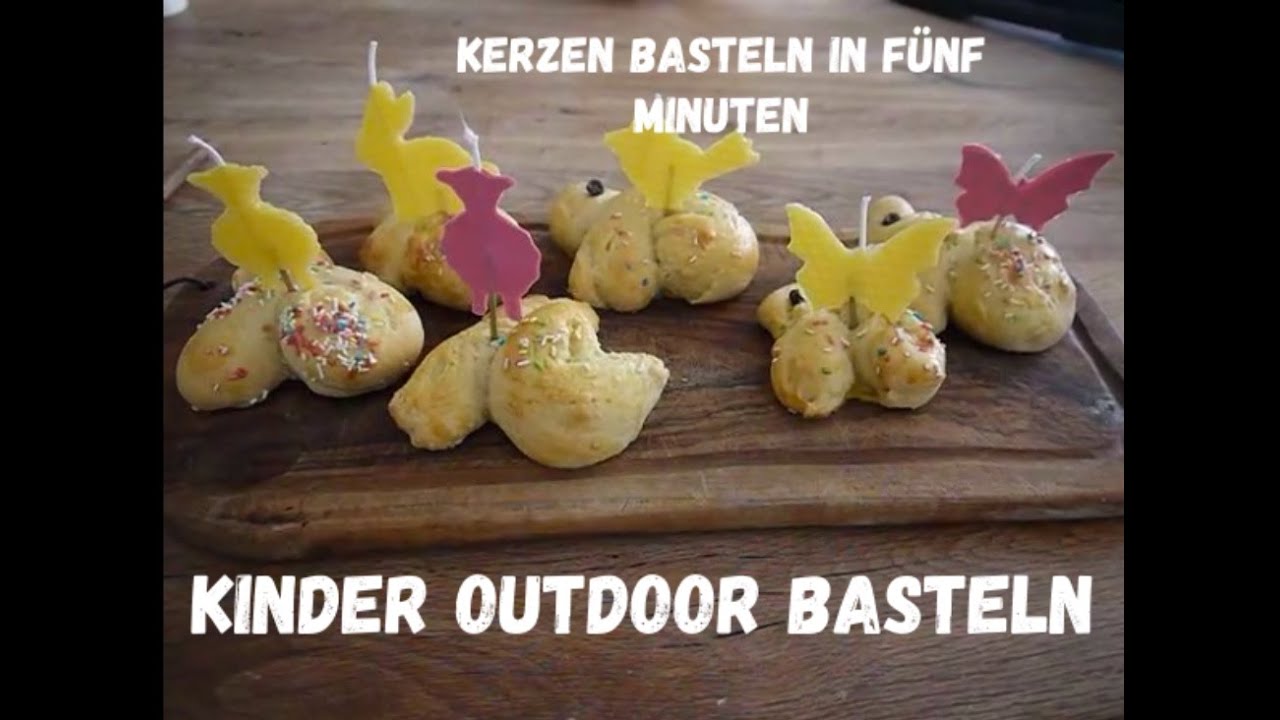 Kinder Outdoor basteln Osterhasenkerzen🐰