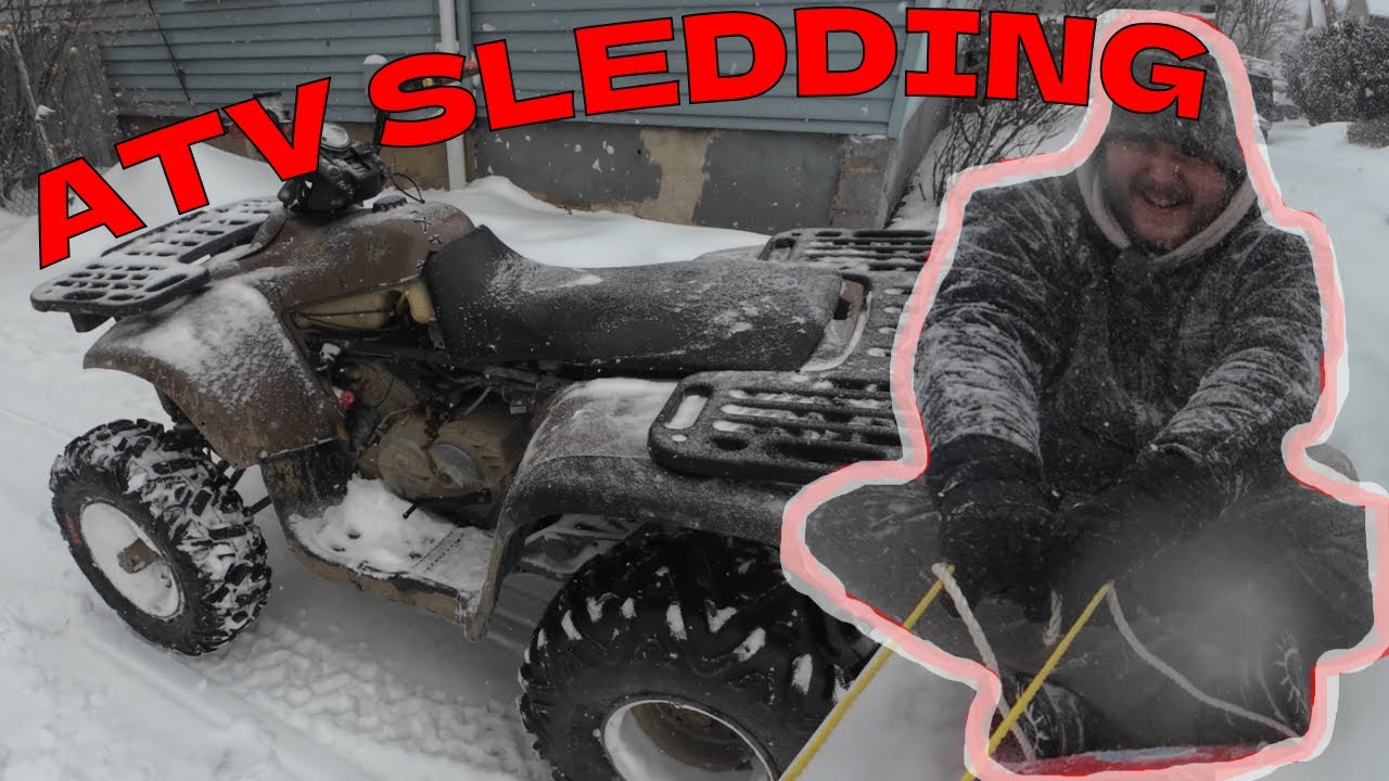 We went ATV SLEDDING (POV bad idea)